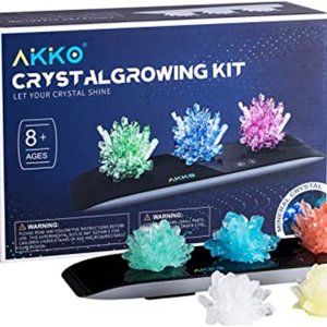 Crystal Growing Kit - Crystal Science Kits 5 Mix Color + Light-UP Stand